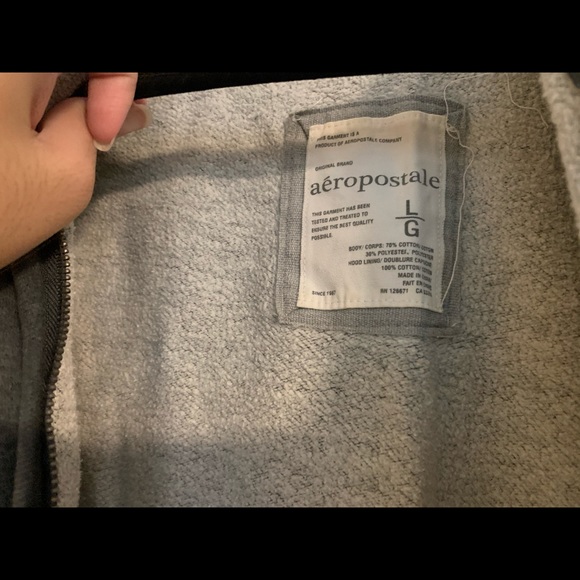 Aeropostale Gray Zip Up Hoodie - Picture 6 of 6